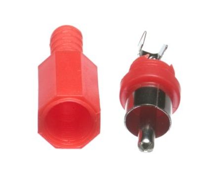 RCA Tulp connector 2-polig male rood 02